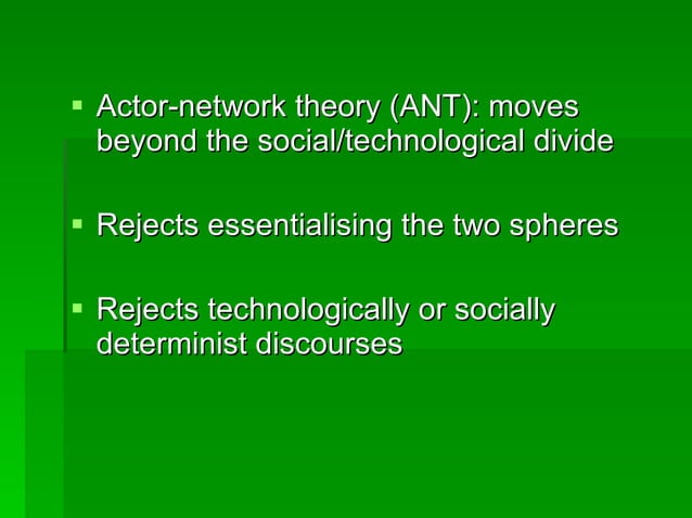 Actor Network Theory | PPT