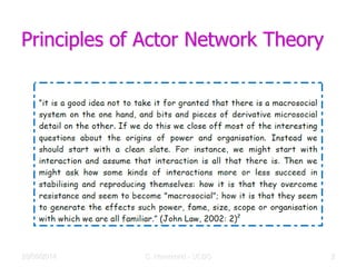 Actor Network Theory (ANT) | PPTX