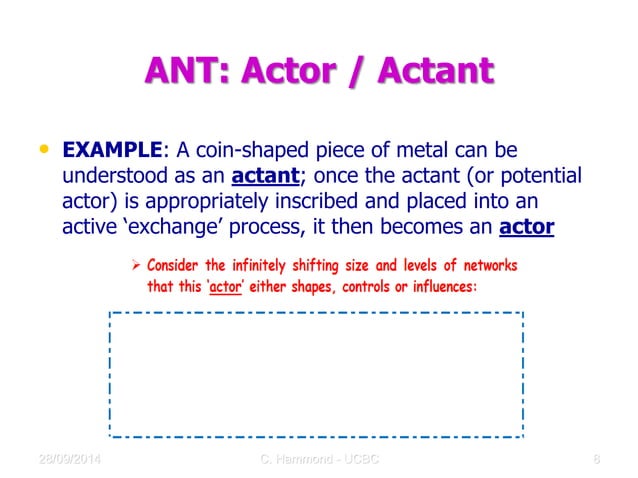 Actor Network Theory (ANT) | PPTX