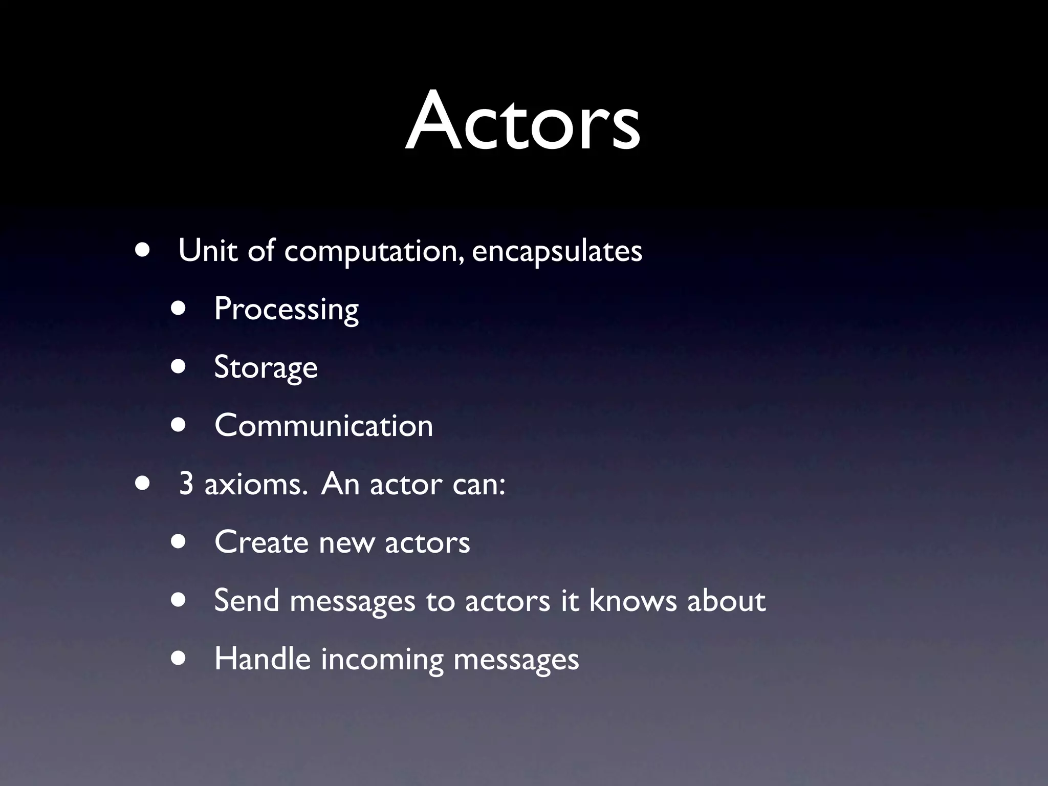 Practical introduction to the actor model | KEY