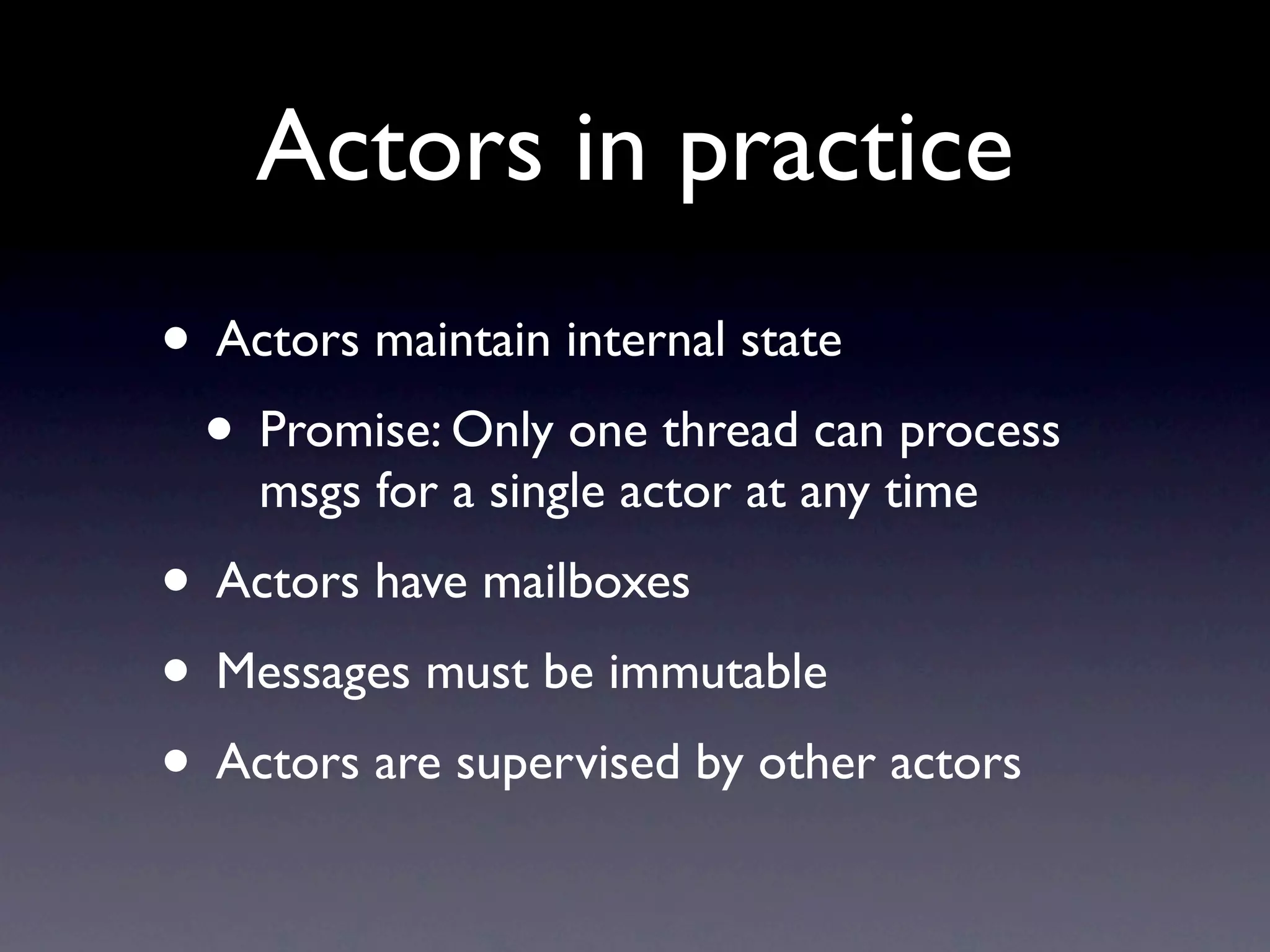 Practical introduction to the actor model | KEY