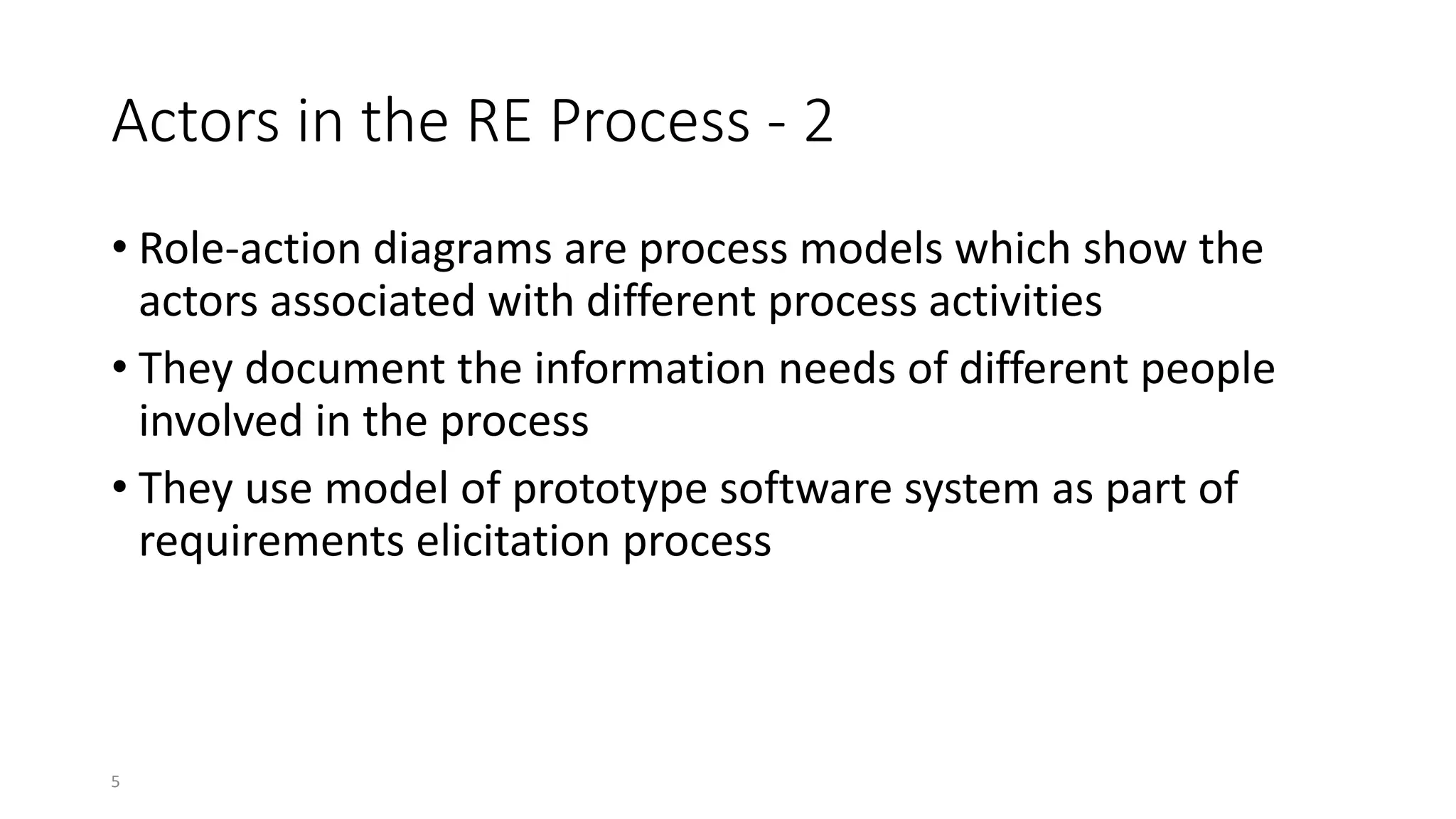 Actors in requirement engineering process | PPTX | Technology & Computing