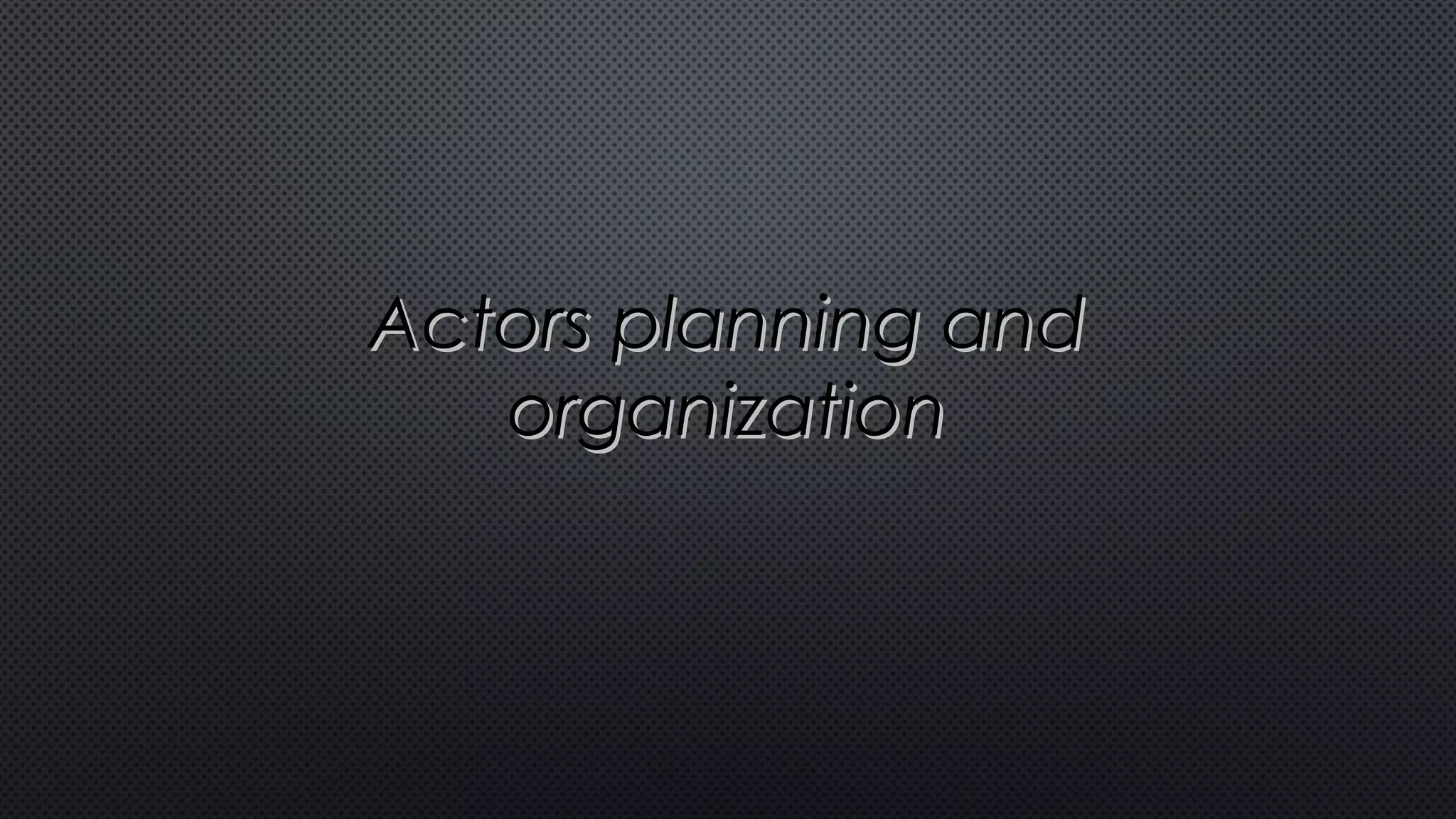 Actors and planning | PPT