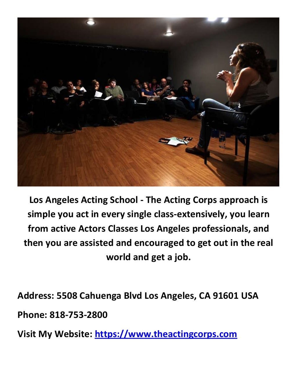 Los Angeles Acting School The Acting Corps Actors Classes in Los