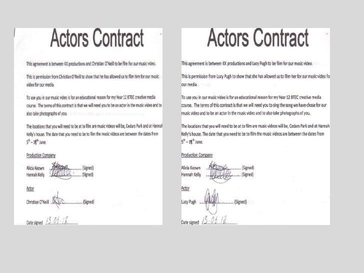 Actors contract
