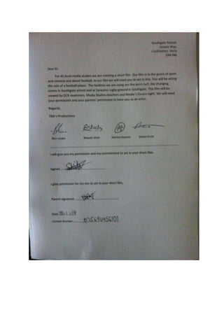 Actors letter  