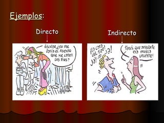 Ejemplos : Directo Indirecto