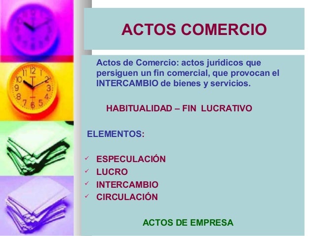Actos de comercio