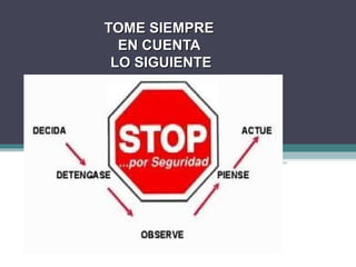 TOME SIEMPRE
TOME SIEMPRE
EN CUENTA
EN CUENTA
LO SIGUIENTE
LO SIGUIENTE
 