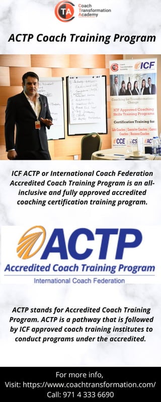 ACTP Coach Training Program - Coach Transformation Academy