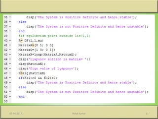 LYAPUNOV STABILITY PROBLEM SOLUTION | PPT