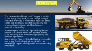 EXCAVATION AND EARTHMOVING EQUIPMENTS