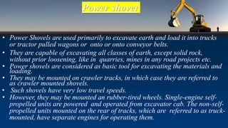 EXCAVATION AND EARTHMOVING EQUIPMENTS