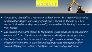 EXCAVATION AND EARTHMOVING EQUIPMENTS