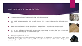 Advanced construction water proofing material | PPTX