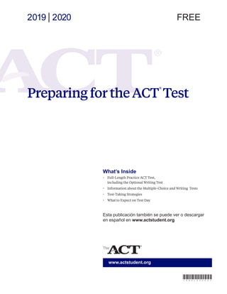ACT Practice Test 2019 | 2020 | PDF