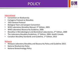 Biorisk Act & Regulation in Malaysia.pptx