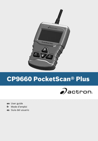 en	 User guide
fr	 Mode d’emploi
es	 Guía del usuario
CP9660 PocketScan® Plus
 