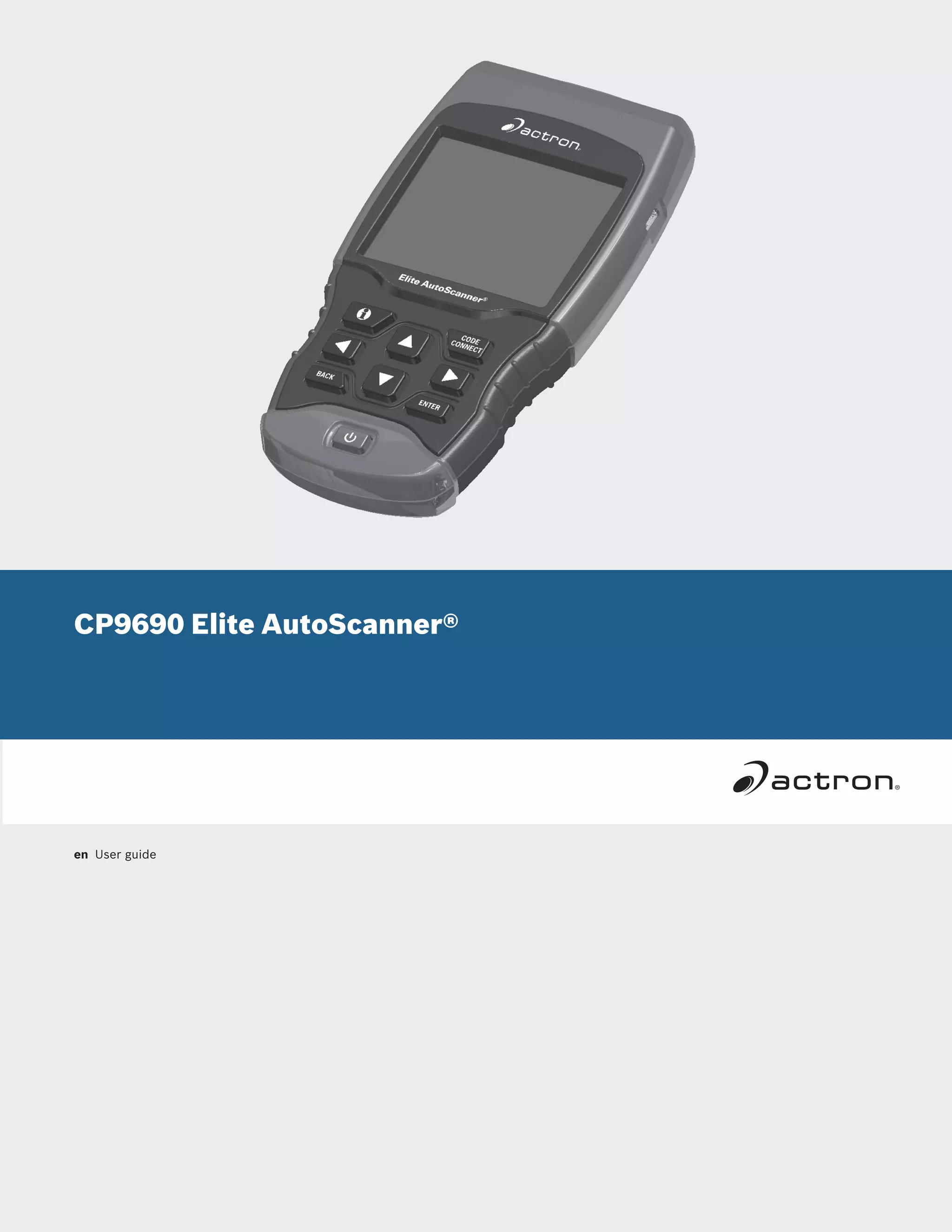 CP9690 Elite AutoScanner®
en	 User guide
 