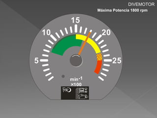 Máxima Potencia 1800 rpm 
5 
10 
15 
25 
20 
min -1 
100 
  
 
DIVEMOTOR 
 