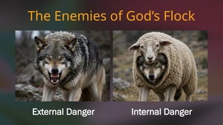 The Enemies of God’s Flock
External Danger Internal Danger
 