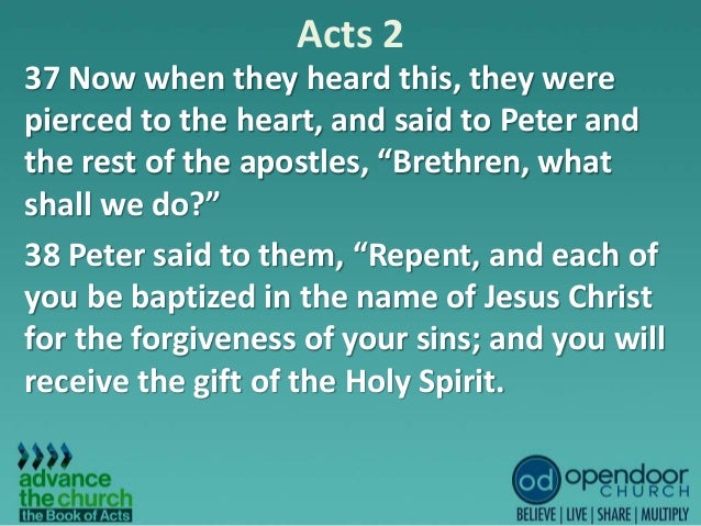 Acts 2, 37 47