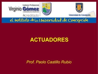 ACTUADORES Prof. Paolo Castillo Rubio 