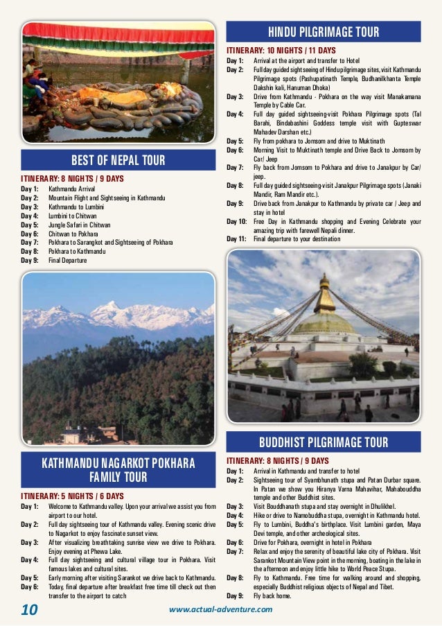 Actual adventure brochure Actual adventure brochure