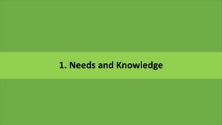 1. Needs and Knowledge
 