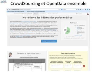 CrowdSourcing et OpenData ensemble 
 