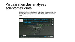 Visualisation des analyses
scientométriques

 