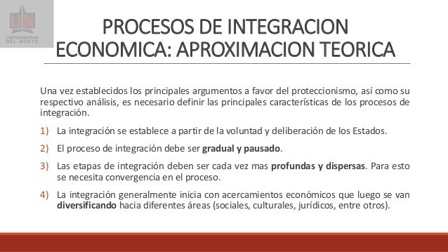 Actualizacion de procesos en integracion economica