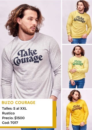 BUZO COURAGE
Talles: S al XXL
Rustico
Precio: $1500
Cod: 7017
 