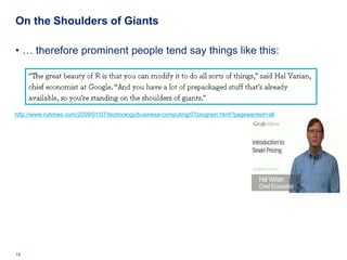 On the Shoulders of Giants

• … therefore prominent people tend say things like this:




http://www.nytimes.com/2009/01/0...