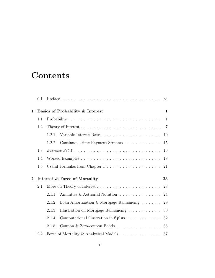 actuarial mathematics