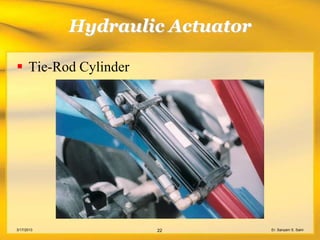 Hydraulic Actuator

 Tie-Rod Cylinder




3/17/2013            22          Er. Sanyam S. Saini
 