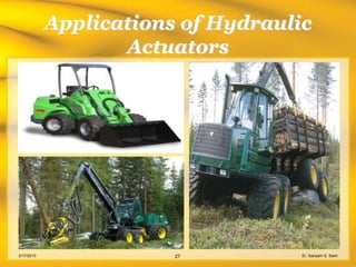 Applications of Hydraulic
                   Actuators




3/17/2013               27          Er. Sanyam S. Saini
 