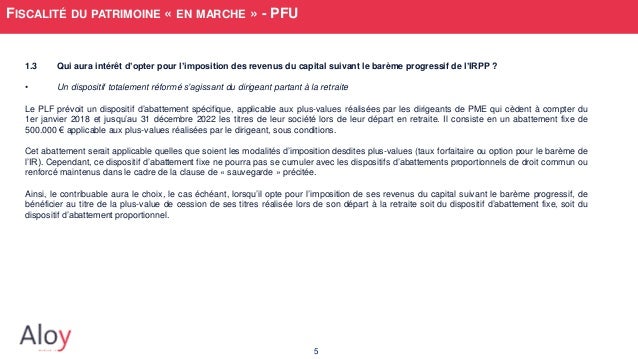 Imposition des plus values sur stock options