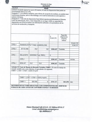 Actulizacion tarifaria