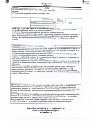 Actulizacion tarifaria