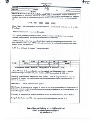 Actulizacion tarifaria