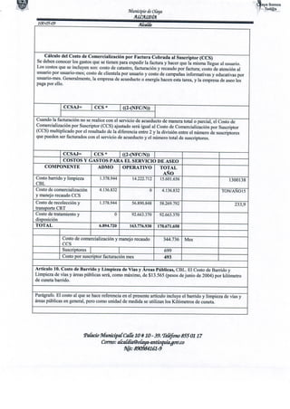 Actulizacion tarifaria