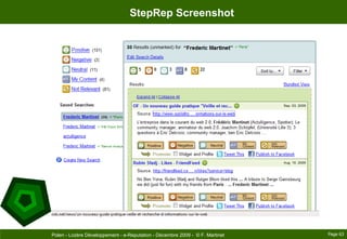 StepRep ScreenshotPage 63Polen - Lozère Développement - e-Reputation - Décembre 2009 -  © F. Martinet