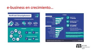 e-business	en	crecimiento…
 