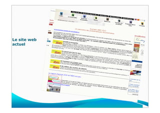 Le site web
actuel
 