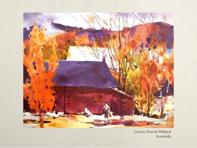 Granja, David Millard.
Acuarela.
 