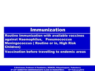 Immunization
Routine Immunization with available vaccines
against Haemophilus, Pneumococcus
Meningococcus ( Routine or in,...