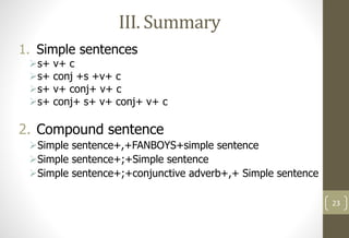Kinds of sentence structure | PPT