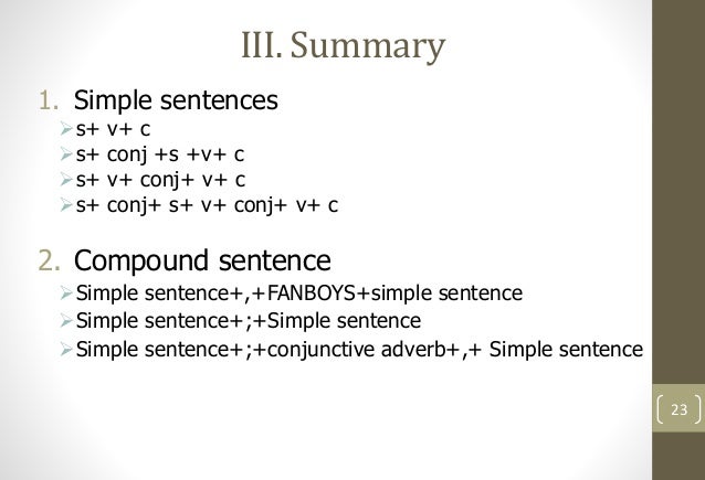 kinds of sentence structure