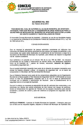 Acuerdo 03  2013